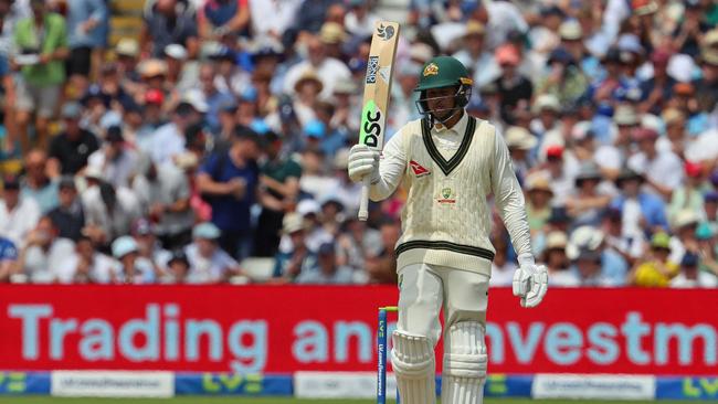 Usman Khawaja notched a half-century earlier on Day 2. Picture: AFP