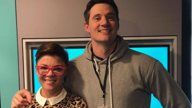 Em Rusciano and co-host Ed Kavalee