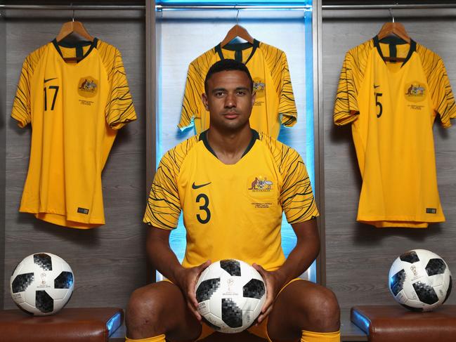 ANTALYA, TURKEY - MAY 28:  James Meredith of Australia poses during the Australian Socceroos Portrait Session at the Gloria Football Club on May 28, 2018 in Antalya, Turkey.  (Photo by Robert Cianflone/Getty Images)