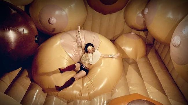 I got hurt in the Museum of Sex's bouncy boob house