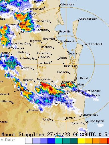 Storms are set to lash SEQ this afternoon.