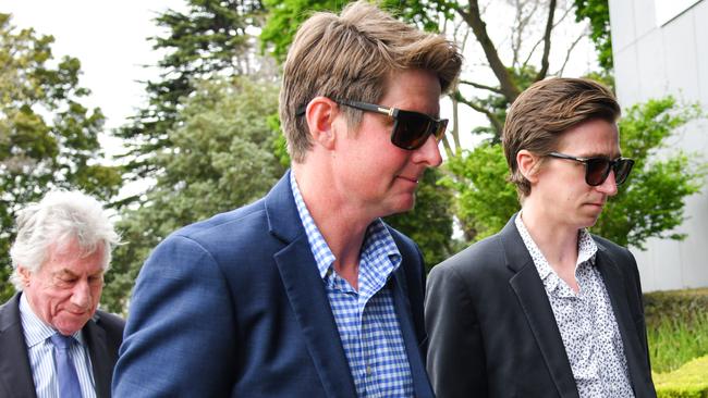 Jarrod McLean arrives at the Racing Victoria offices in Melbourne. Picture: AAP Images