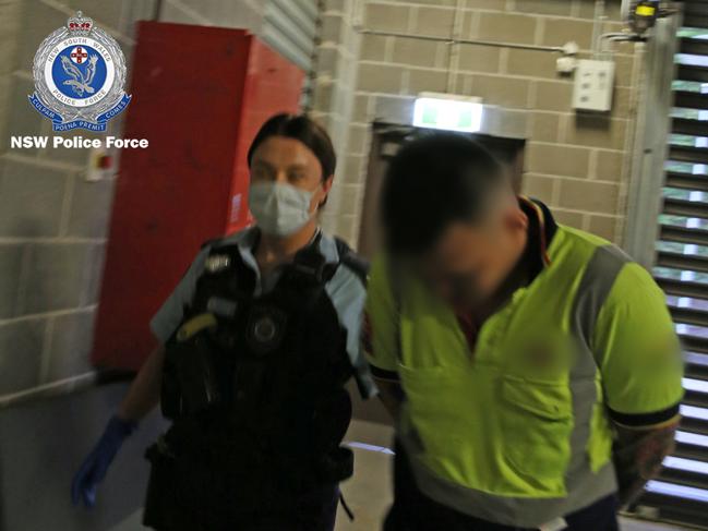 One man is arrested by police on Monday. Picture: NSW Police