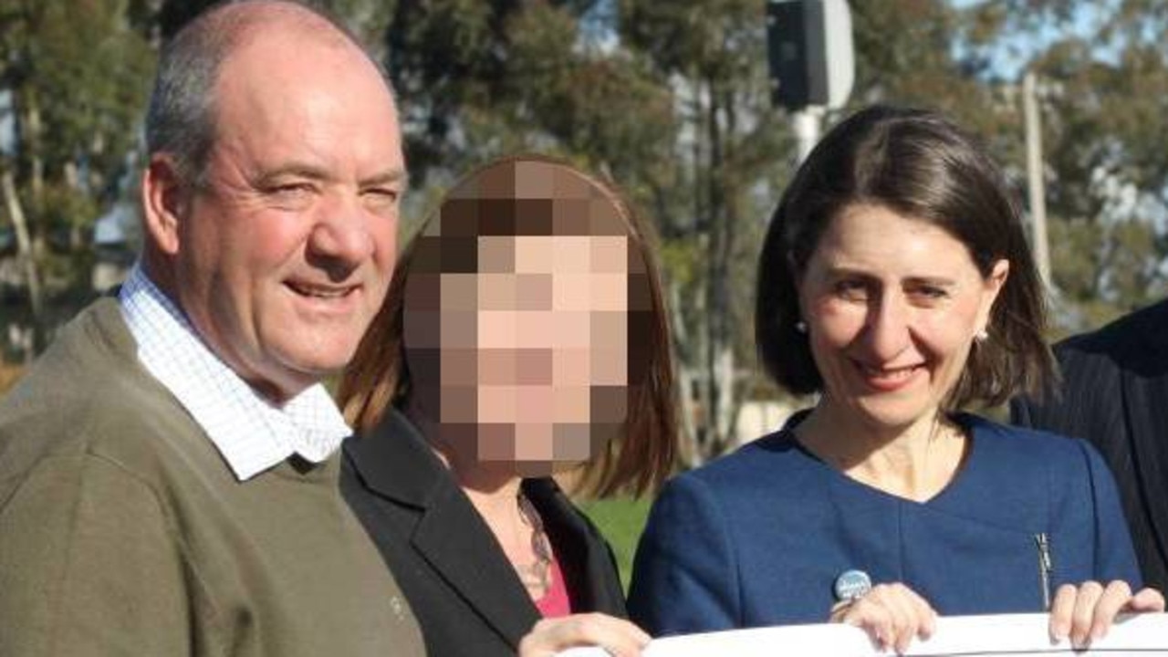 MP Daryl Maguire and NSW Premier Gladys Berejiklian in Wagga in 2017.