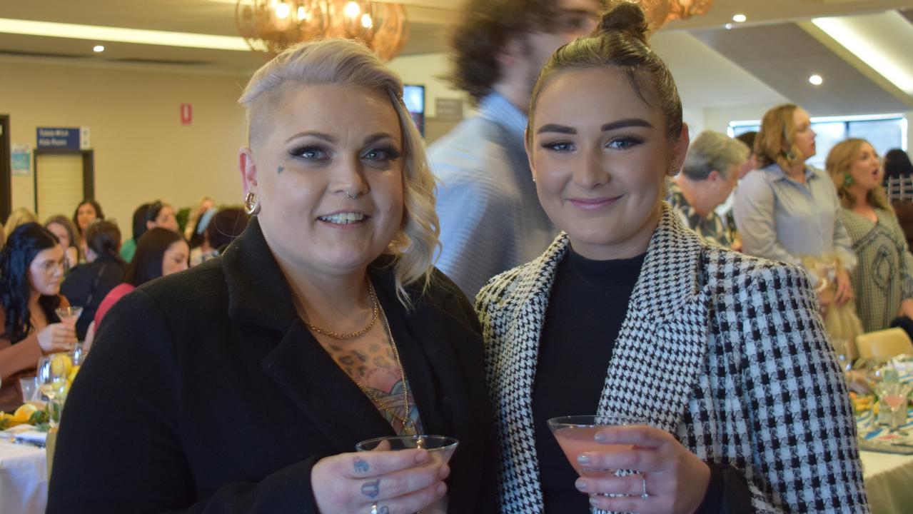 Savannah Buckley and Jami Austin at the Dalby Diehards Ladies Long Lunch 2022. Picture: Emily Devon.