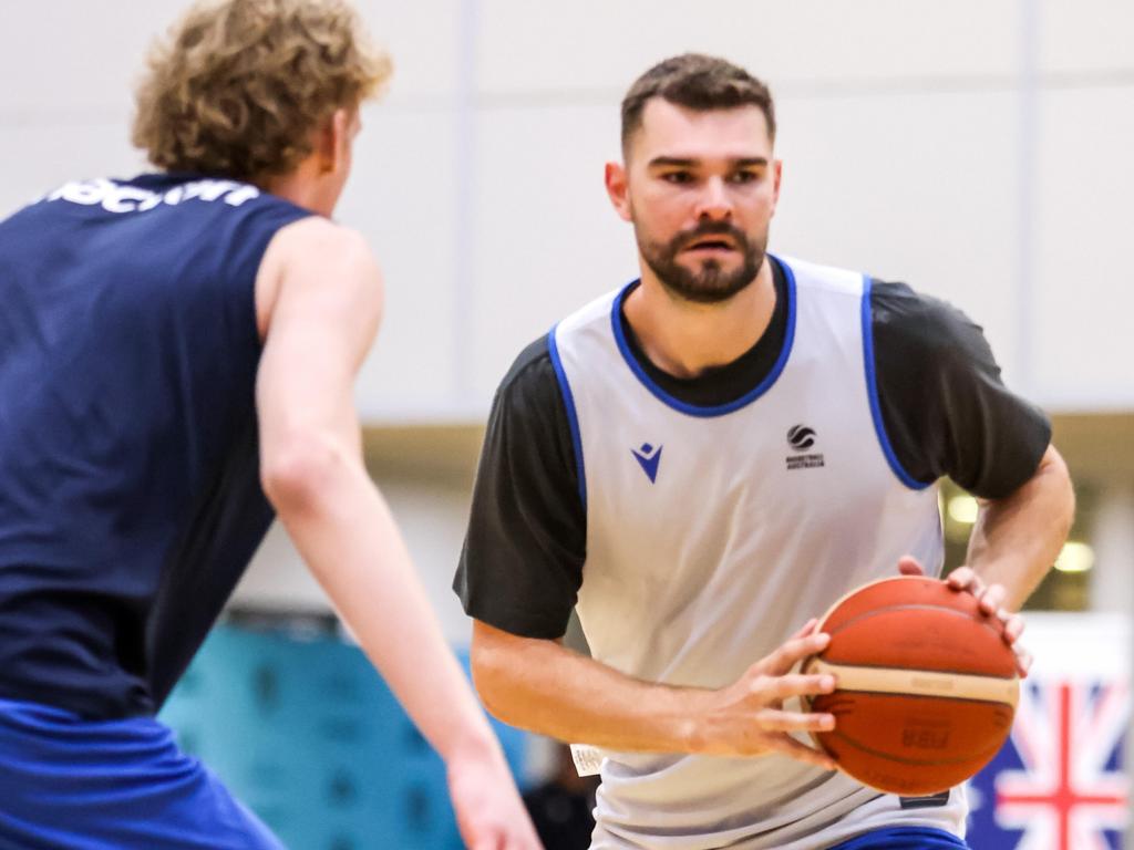 Isaac Humphries at Boomers training. Picture: Supplied