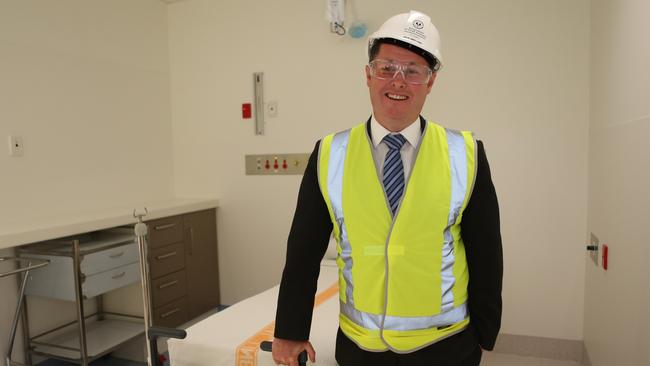 Health Minister Jack Snelling in an emergency room at the new Royal Adelaide Hospital. Picture: Emma Brasier