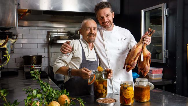 Chefs – and good friends – Simon Bryant and Jock Zonfrillo.