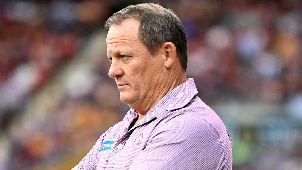 BRISBANE, AUSTRALIA - MARCH 27: Broncos head coach Kevin Walters looks on during the round three NRL match between the Brisbane Broncos and the North Queensland Cowboys at Suncorp Stadium, on March 27, 2022, in Brisbane, Australia. (Photo by Dan Peled/Getty Images)