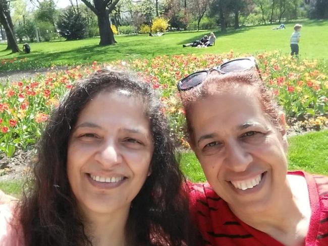  University of New England  professor Lily Pereg, with her sister, moved to Australia from Israel in the 1990s. Picture: AAP 