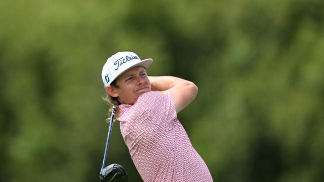 BRISBANE, AUSTRALIA – NOVEMBER 23: Cameron Smith of Queensland plays a shot during day one of the 2023 Australian PGA Championship at Royal Queensland Golf Club on November 23, 2023 in Brisbane, Australia. (Photo by Bradley Kanaris/Getty Images)