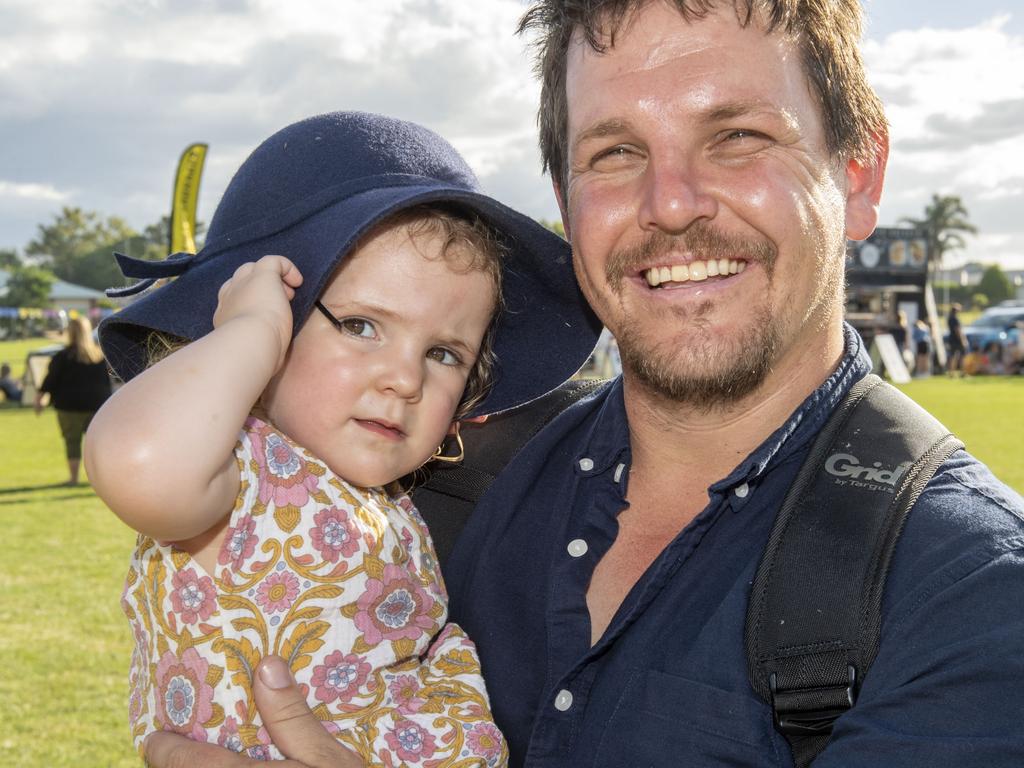 Layla and Jordan Hintz at the Toowoomba Street Food Festival at Pittsworth. Saturday, January 29, 2022. Picture: Nev Madsen.