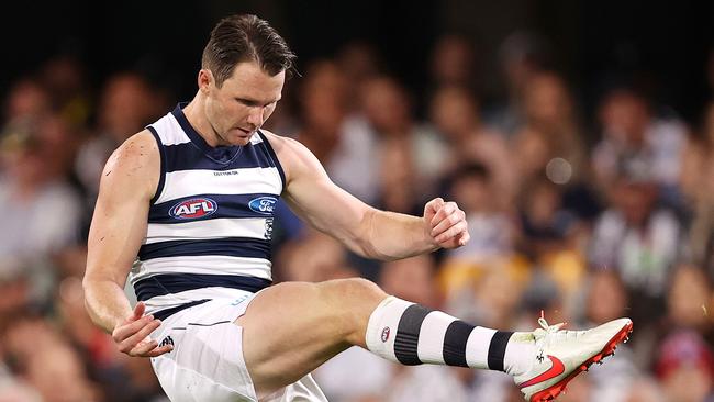 Patrick Dangerfield helped Geelong keep its perfect Gabba record intact this year.