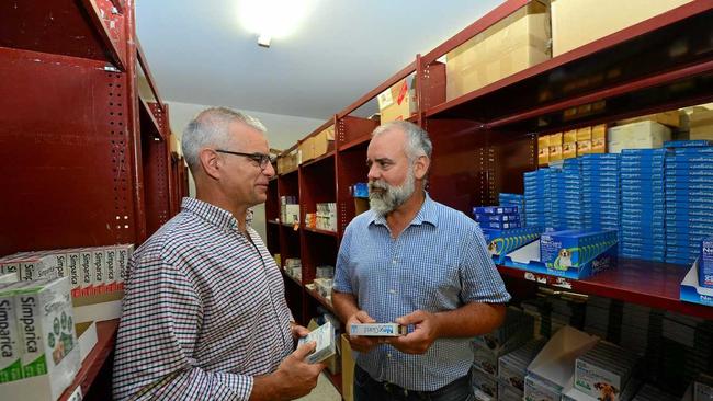 Brothers Steven and Mark Perissinotto sell vet products. Picture: John McCutcheon