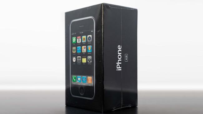 A first-generation Apple iPhone from 2007 has sold for $280,000. Picture: LCG Auctions.