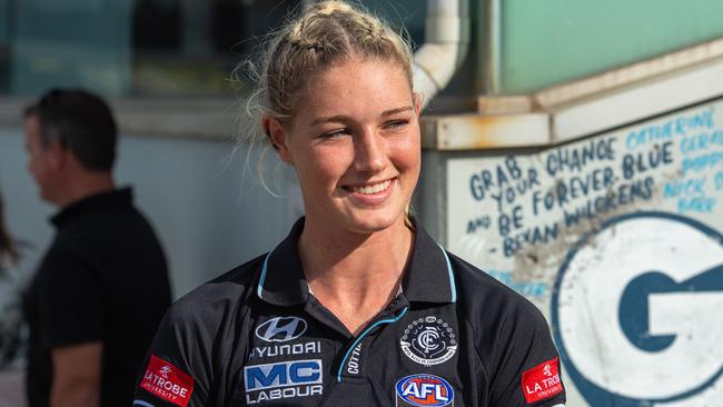 Carlton footballer Tayla Harris. Picture: Jason Edwards