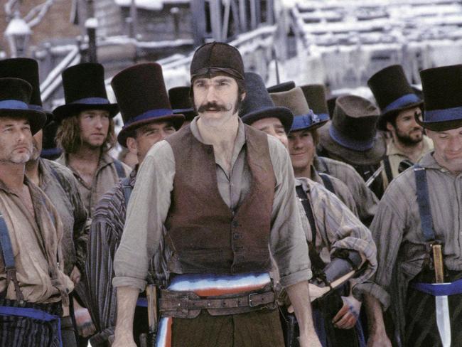 Actor Daniel Day-Lewis in scene from film "Gangs of New York"./Films/Titles/Gangs/of/New/York