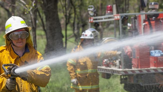 Firefighters are battling a blaze in Wongawallan