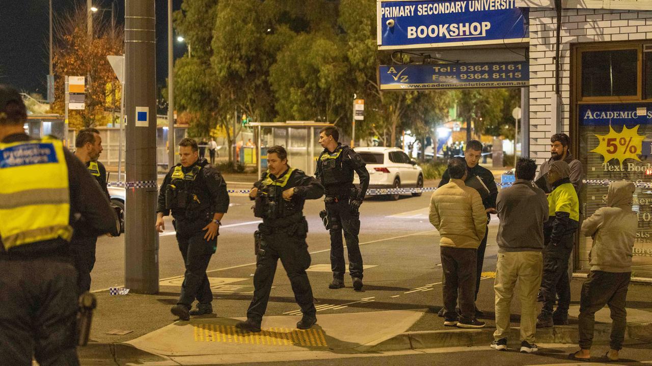 Police at the scene. Picture: Wayne Taylor