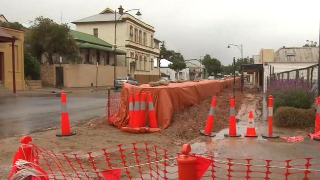 The levee will not protect properties on the riverside. Picture: 7NEWS