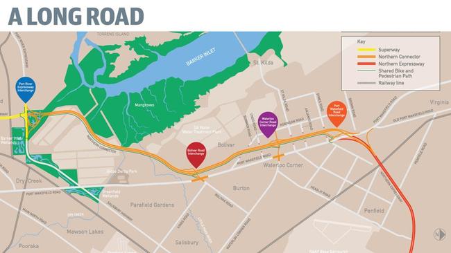 Where the road will run ... connecting the Superway with the Northern Expressway.