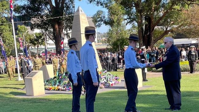 Young local air force cadets participate in ceremony processions. Picture: Facebook