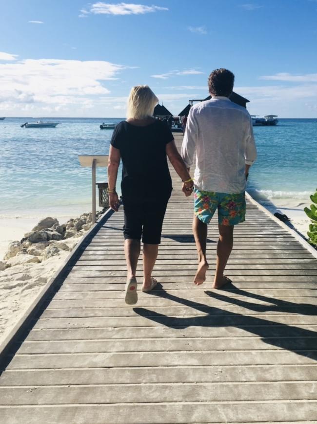 Greg and Deirdre in the Maldives in 2021. Picture: Supplied.