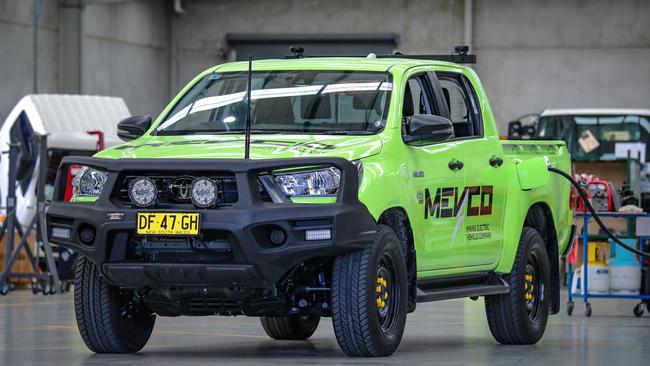 SEA Electric and Mevco converted electric Toyota HiLux ute.