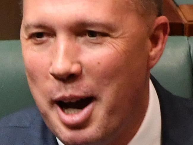 Minister for Immigration and Border Protection Peter Dutton during House of Representatives Question Time at Parliament House in Canberra, Monday, June 19, 2017. (AAP Image/Mick Tsikas) NO ARCHIVING
