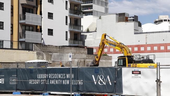 Early works have started at the V&A development in Broadbeach. Picture: Tertius Pickard