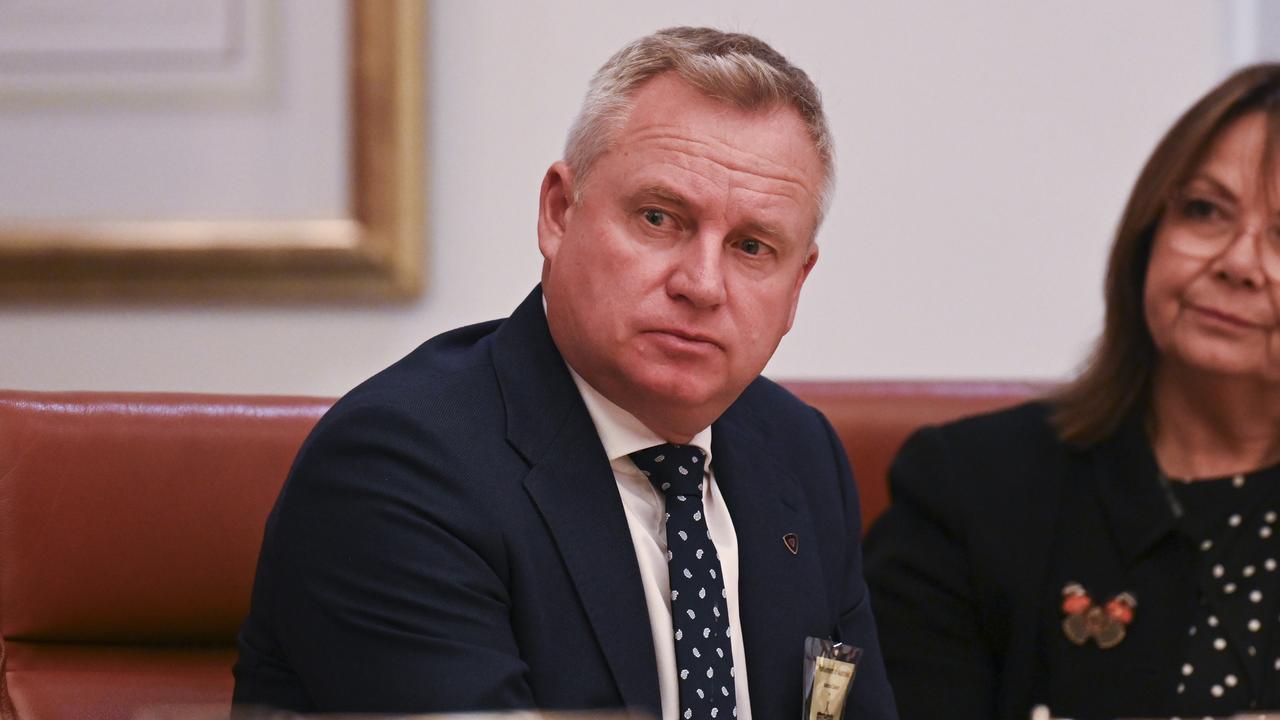 Premier of Tasmania Jeremy Rockliff during national cabinet meeting with State Premieres and Chief Ministers at Parliament House in Canberra. Picture: NCA NewsWire / Martin Ollman