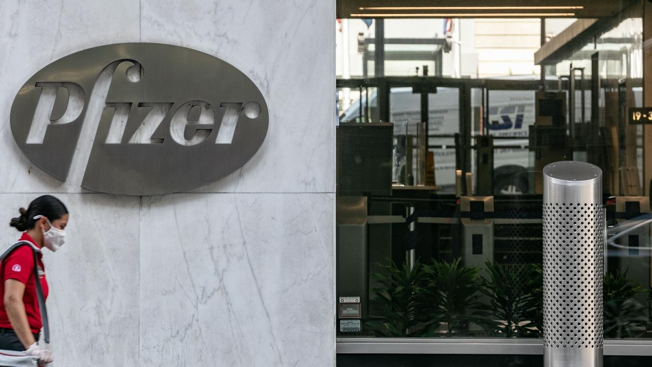 Pfizer and German biotechnology firm BioNTech have agreed to supply the U.S. government with 100 million doses of coronavirus vaccine. Picture: Jeenah Moon/Getty Images/AFP.