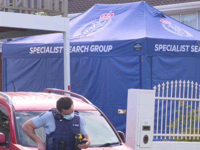 Earlier, two hearses were seen leaving the property. Picture: New Zealand Herald/Supplied