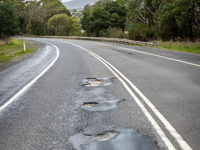 Potholes are a major concern of motorists. Picture: Jake Nowakowski