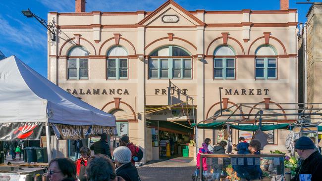 Salamanca markets in Hobart.