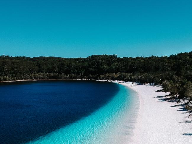 10/20Lake Mckenzie, QueenslandFraser Island’s Lake McKenzie – a freshwater lake known for its dazzling white sand – also earns a mention. Picture: @ashleydobson