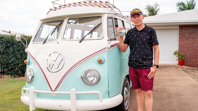 Cameron Svensson with his vintage Kombi.