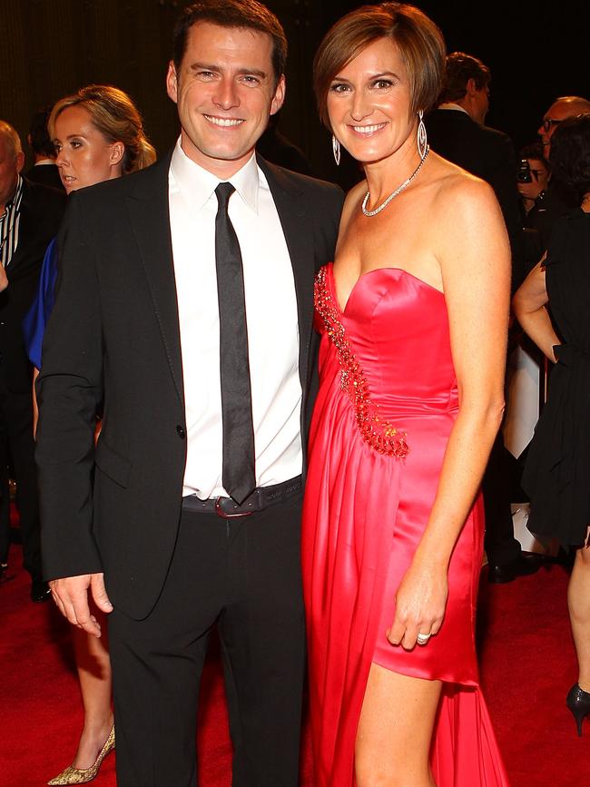 Karl Stefanovic with his ex-wife Cassandra Thorburn. Picture: Getty Images