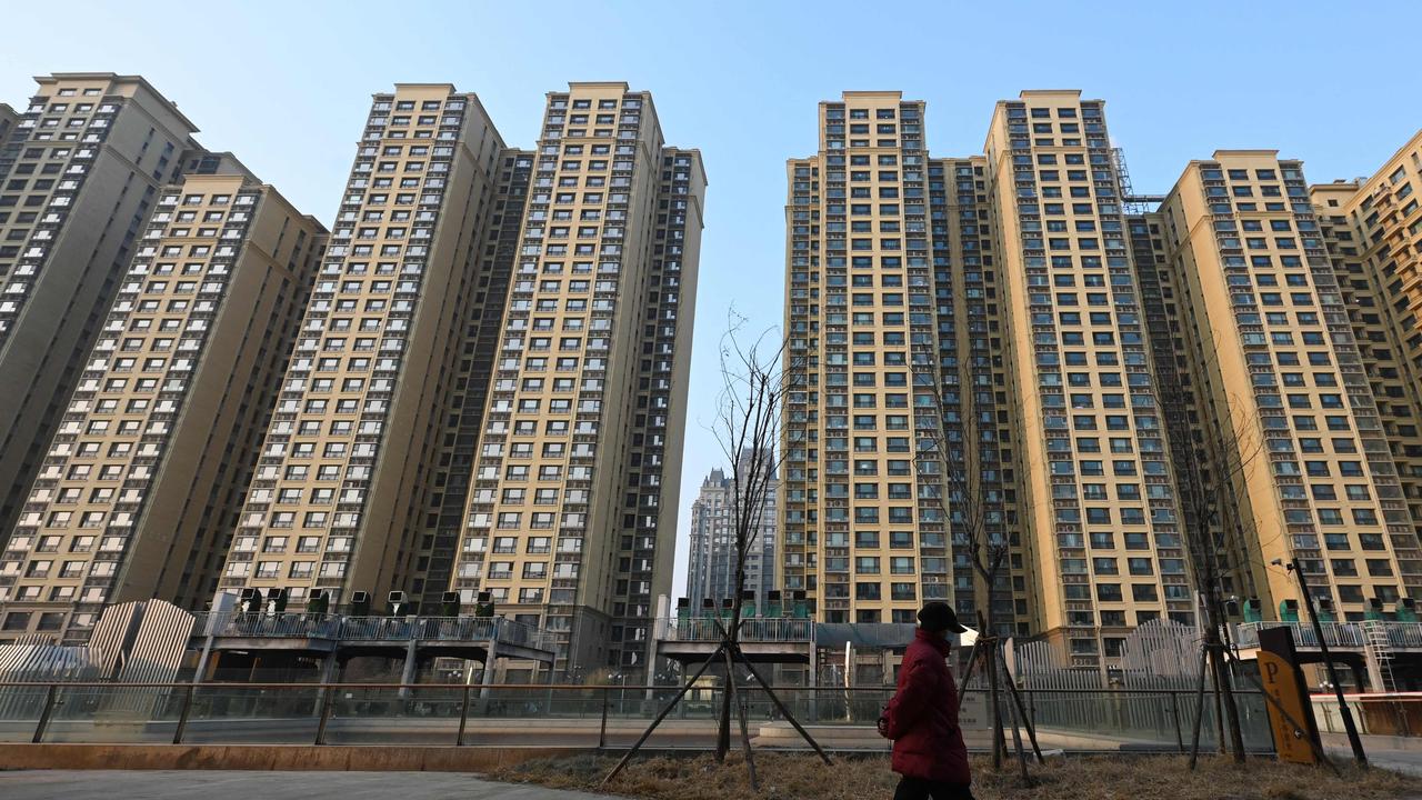 China’s debt-ridden property sector was dealt another blow on Tuesday when the country’s largest developer Evergrande was ordered into liquidation by a Hong Kong court. Picture: AFP / Greb Baker.