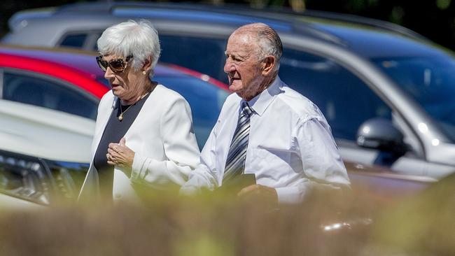 Funeral service for Rugby league legend Tommy Raudonikis  at Sacred Heart Catholic Church at Clear Island Waters on the Gold Coast on Friday.    NRL identity Ken Arthurson. Picture: Jerad Williams