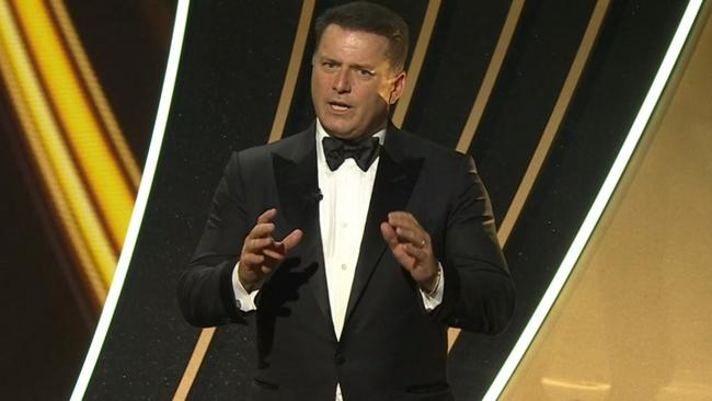 Karl Stefanovic delivered the flattest joke at the Logies. Picture: Channel 7