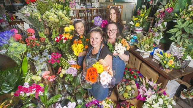 Number 4: Chantelle, Aimee, Hayley and Sasha from Rainflorist in Diamond Creek. Picture: Rob Leeson