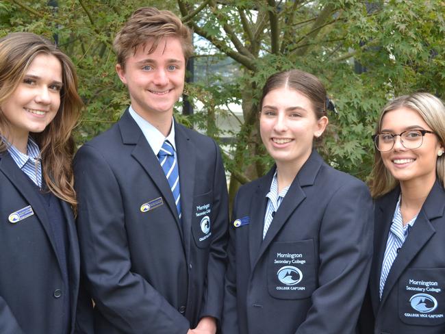 Vice Captains Alyssa Lewis and Nelson Howard and Captains Jertame Williams and Nikola Jerumane. Picture: Jim Papas