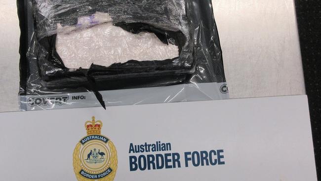 Border Force officials seize drugs at Melbourne Airport. Picture: Supplied/Australian Border Force