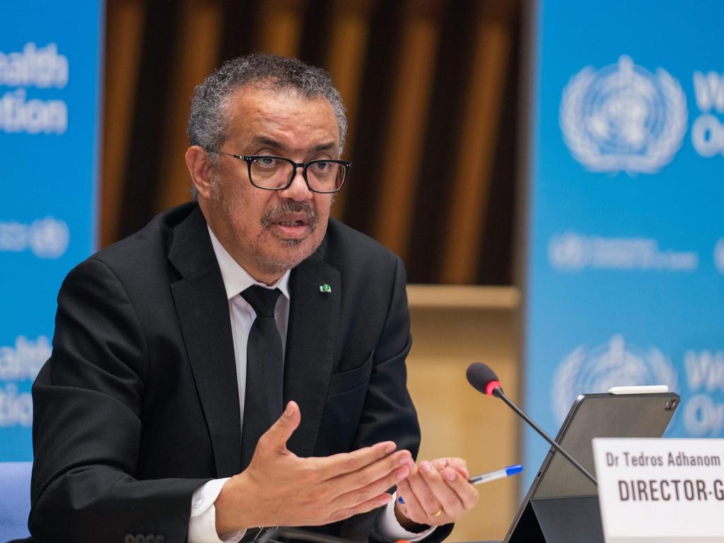 WHO Director-General Tedros Adhanom Ghebreyesus said the COVID-19 pandemic had placed further pressure on workers, with more people now working long hours. Picture: Christopher Black / World Health Organization / AFP