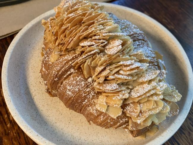 A almond croissant from Lune Croissanterie. Picture: Alison Walsh