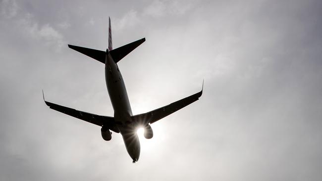 A Virgin plane lands at Tullamarine Airport, Melbourne. Picture: Mark Stewart