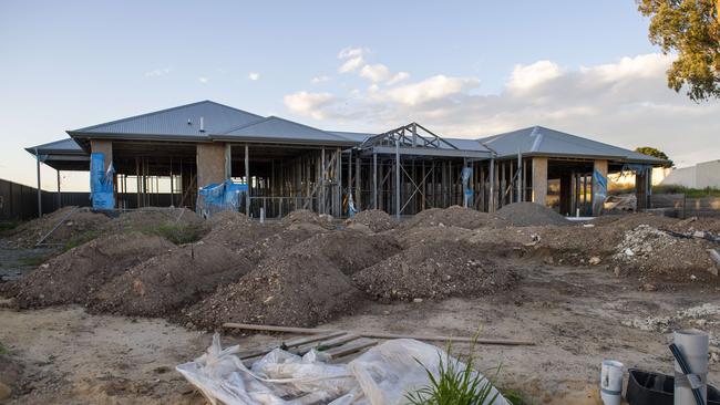 The unfinished childcare centre at the Felmeri's O'Halloran Hill development. Picture: Mark Brake