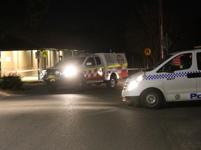 Police and Ambulance crews at the Frank Baxter Correctional Centre following a violent riot in July.