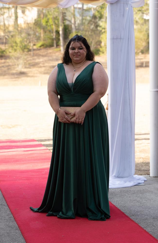 Jasmine Madsen arrives at the Gympie State High School formal 2023. November 16, 2023. Picture: Christine Schindler